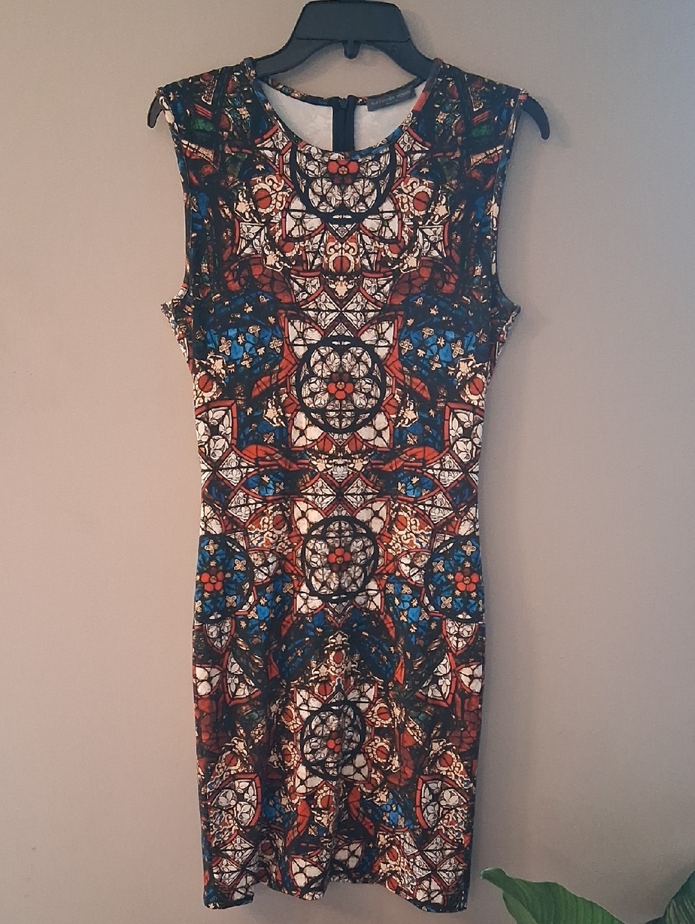 ALEXANDER MQUEEN Sleeveless Mosaic Print Sheath Dress - Multicolor EURO SIZE 44 - Picture 2 of 12